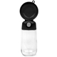 aerial view a black pet 13 oz water bottle with bowl, image 1 of 4