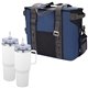 aerial view a navy blue urban peak(r) duo gift set, image 1 of 2
