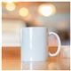 a group of 11 oz c - handle ceramic mug glossy white