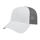 aerial view a white/charcoal value trucker cap, image 1 of 4