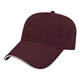 aerial view a maroon/white x - tra value structured sandwich cap, image 1 of 4