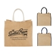 a group of the large jute tote with hook and loop closure
