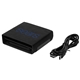aerial view a black richmond 3 in 1 foldable wireless charging station, image 1 of 8