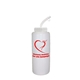 a frosted 32 oz grip bottle with flexible straw