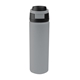 aerial view a gray with black 24 oz pop sip recycled stainless steel bottle, image 1 of 4