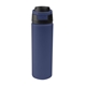 aerial view a navy with black 24 oz pop sip recycled stainless steel bottle, image 1 of 4