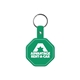 aerial view a green stop sign flexible key tag, image 1 of 2