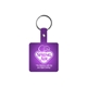 aerial view a translucent purple square flexible key tag, image 1 of 2