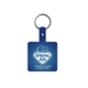 aerial view a translucent blue square flexible key tag, image 1 of 2