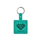 aerial view a translucent aqua square flexible key tag, image 1 of 2