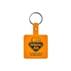 aerial view a translucent orange square flexible key tag, image 1 of 2