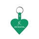 aerial view a green heart flexible key tag, image 1 of 2
