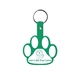 aerial view a green paw flexible key tag, image 1 of 2