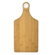 aerial view a white bamboo cheese board w / silicone ring, image 1 of 2