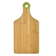 aerial view a lime bamboo cheese board w / silicone ring, image 1 of 2