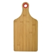 aerial view a red bamboo cheese board w / silicone ring, image 1 of 2