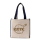 aerial view a navy 10 oz medford cotton canvas tote, image 1 of 8