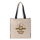 aerial view a navy 10 oz eugene cotton canvas tote, image 1 of 8