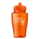 a translucent orange 16 oz rpet twister bottle