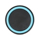 aerial view a black pad with light blue ring 10- watt charging pad, image 1 of 2