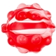 aerial view a red swirl push pop stress ball - popper stress reliever, image 1 of 2
