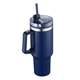 aerial view a navy 40 oz large tumbler sipper, image 1 of 2
