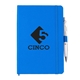 aerial view a blue 5.5 x 8.5 fsc(r) recycled marine bound journal, image 1 of 2