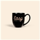a black solid - color bistro ceramic mug 16 oz