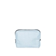 aerial view a beach wash denim bag & black zipper denim busy bee pouch, image 1 of 2