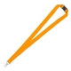 aerial view a orange (pms 144c) 3/4 eco friendly rpet lanyard with safety breakaway, image 1 of 4