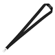 aerial view a black 3/4 eco friendly rpet lanyard with safety breakaway, image 1 of 4