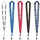 a group of 3/4 eco friendly rpet lanyard with bulldog clip