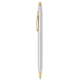 aerial view a chrome with gold cross(r) classic century ballpoint pen with 23kt gold plated appointments, image 1 of 4
