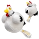 aerial view a white stress buster(tm) chicken, image 1 of 2