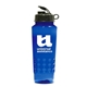 aerial view a blue polyfresh 24 oz bottle, image 1 of 2