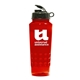 aerial view a red polyfresh 24 oz bottle, image 1 of 2