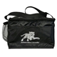 aerial view a black striped cooler bag, image 1 of 2