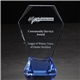 aerial view a clear/blue sparta optically perfect award, image 1 of 2