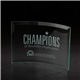 aerial view a clear chronicle large jade glass award, image 1 of 2