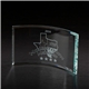 aerial view a clear times small glass award, image 1 of 2