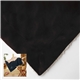 aerial view a black micro mink sherpa blanket, image 1 of 2
