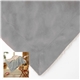 aerial view a gray micro mink sherpa blanket, image 1 of 2