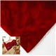aerial view a maroon red micro mink sherpa blanket, image 1 of 2