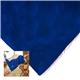 aerial view a navy blue micro mink sherpa blanket, image 1 of 2