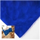 aerial view a royal blue micro mink sherpa blanket, image 1 of 2