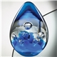 aerial view a clear/blue cobalt art glass award, image 1 of 2
