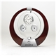 aerial view a rosewood/clear brindisi triple function clock, image 1 of 2