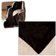 aerial view a black oversized micro mink sherpa blanket, image 1 of 2