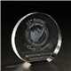 aerial view a clear 3d circle small award, image 1 of 2