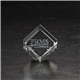 aerial view a clear small jewel cube 3d crystal award, image 1 of 2